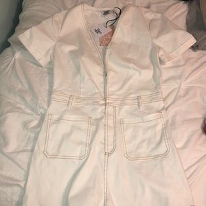 Tiger mist white one piece romper